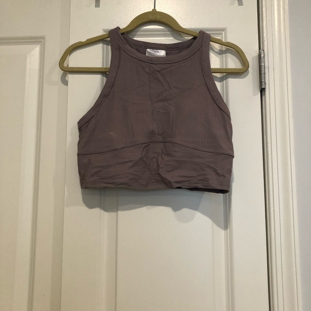 Lululemon dusty purple crop top